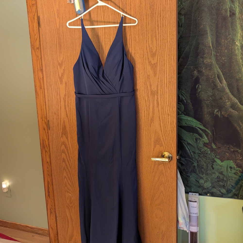 NWT Klienfeld Midnight Sky Blue Gown With Mermaid Flare Skirt